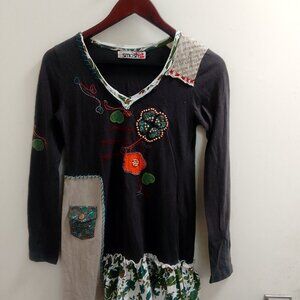 "Smash", Long Sleeved Ladies Top Floral Top